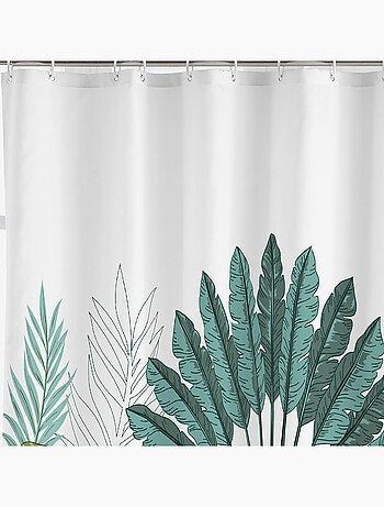 Rideau de Douche avec Crochets Panazio Tropical