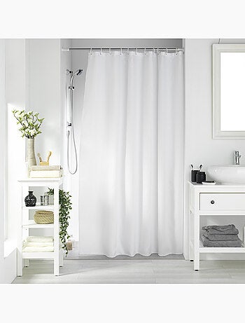 Rideau de douche avec crochets uni quartz