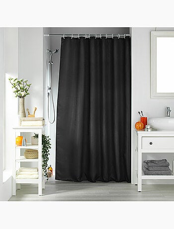 Rideau de douche avec crochets uni quartz