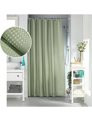 Rideau de douche avec crochets uni quartz