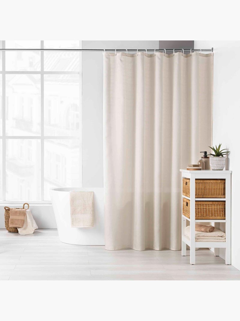 Rideau de douche avec crochets Yalline Blanc - Kiabi