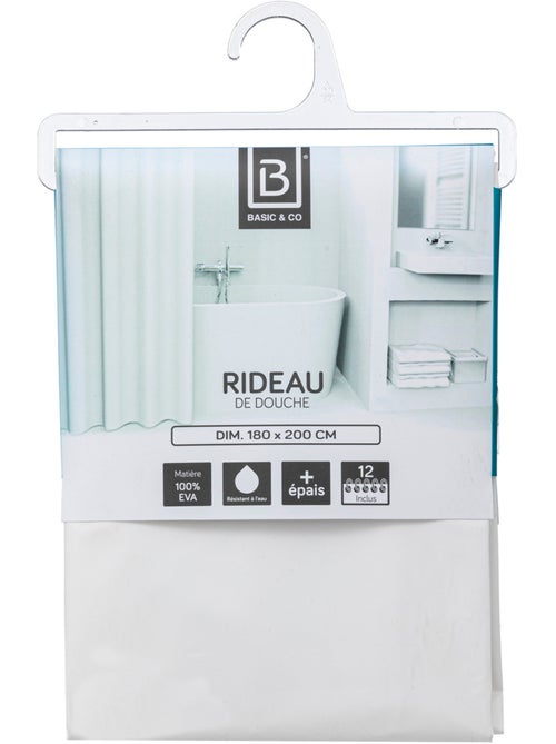 Rideau de douche avec oeillets ECO - Kiabi
