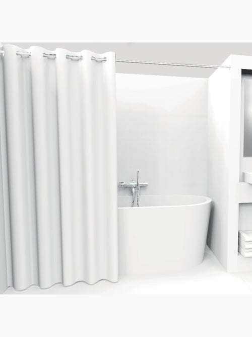 Rideau de douche avec oeillets ECO - Kiabi
