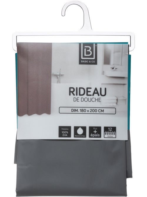 Rideau de douche avec oeillets ECO - Kiabi