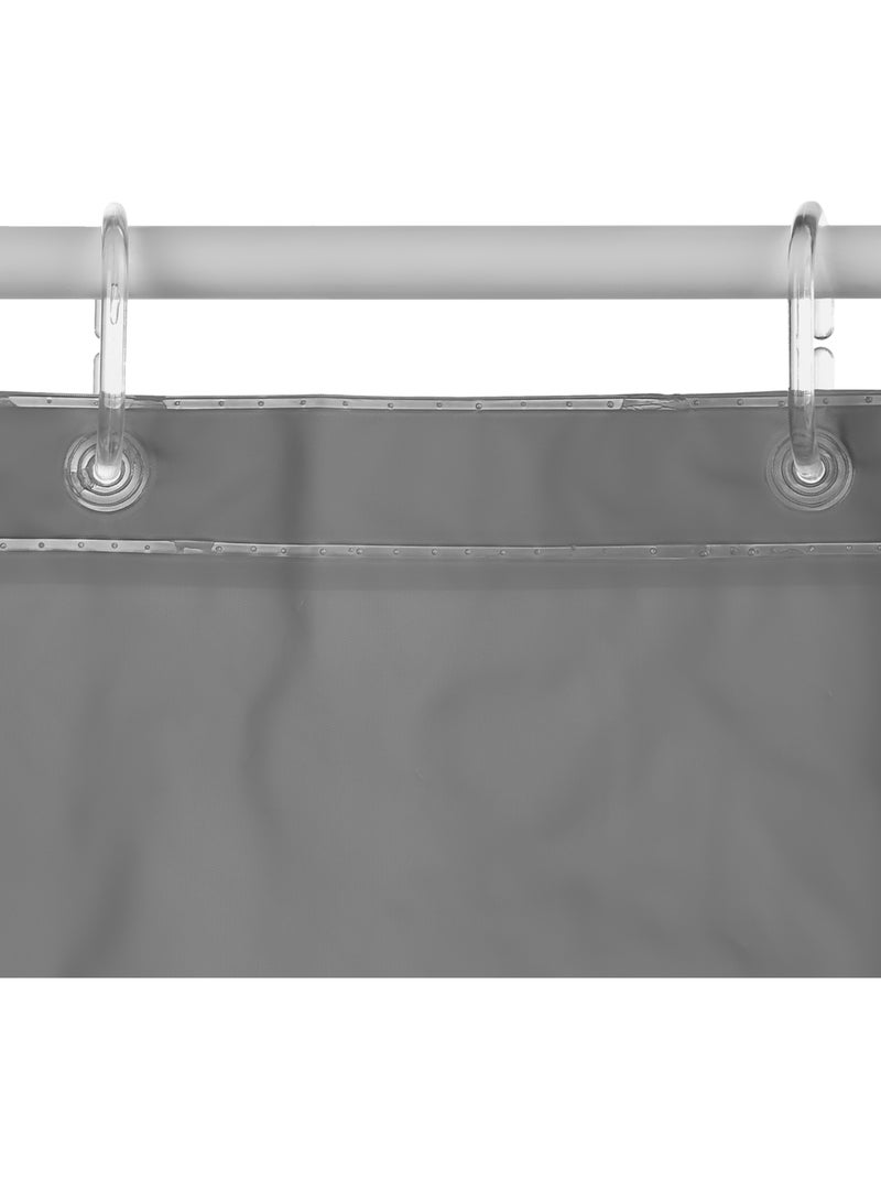 Rideau de douche avec oeillets ECO Gris - Kiabi