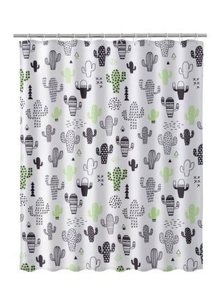 Rideau de douche cactus