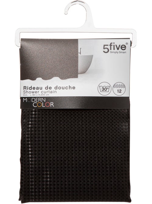 Rideau de douche charbon MODERN COLOR - Kiabi