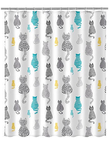 Rideau de douche chats