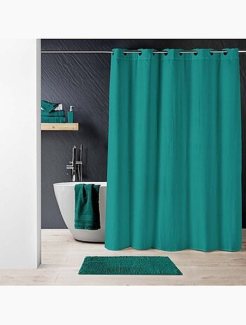 Rideau de douche clipsable 180 x 200 cm dotty emeraude