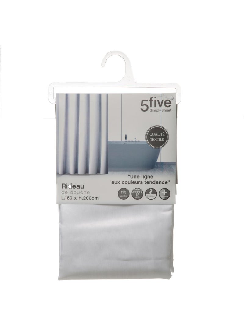 Rideau de douche COLORAMA Blanc - Kiabi