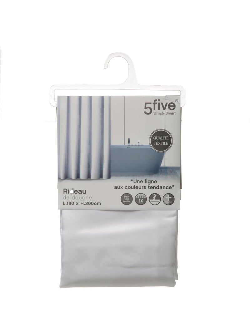 Rideau de douche COLORAMA Blanc - Kiabi