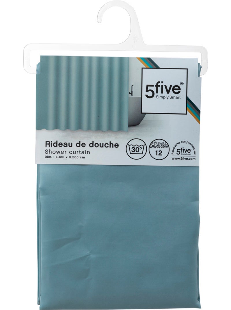 Rideau de douche COLORAMA Bleu gris - Kiabi