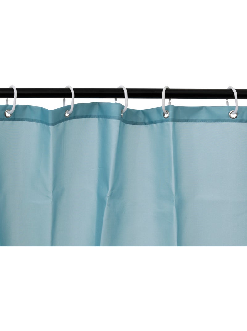 Rideau de douche COLORAMA Bleu gris - Kiabi