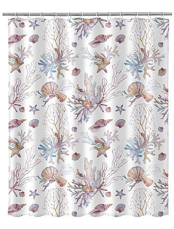 Rideau de douche décor marin - 180 x 200 cm