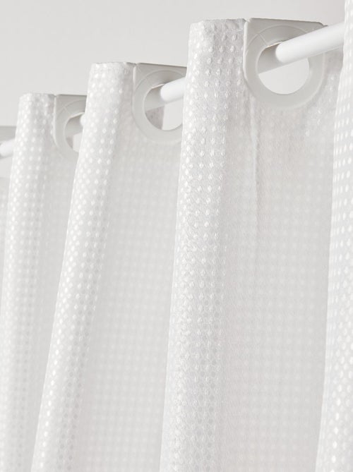Rideau de douche effet gaufré 180 x 200 cm - Kiabi