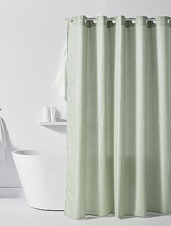 Rideau de douche effet gaufré 180 x 200 cm