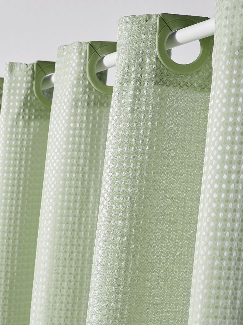 Rideau de douche effet gaufré 180 x 200 cm VERT - Kiabi