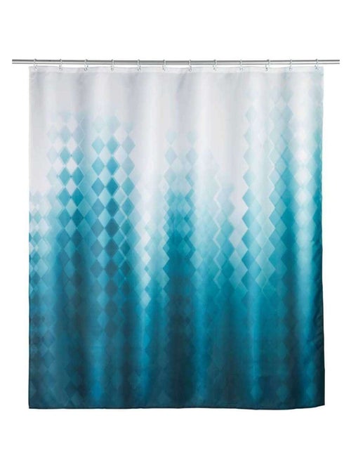 Rideau de douche en polyester recyclé à motifs losanges - Kiabi Rideau de douche en polyester recyclé à motifs losanges - Kiabi