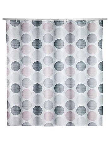 Rideau de douche en polyester recyclé à motifs pois
