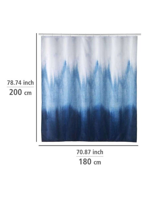 Rideau de douche en polyester recyclé en dégradé BALTIK - Kiabi Rideau de douche en polyester recyclé en dégradé BALTIK - Kiabi