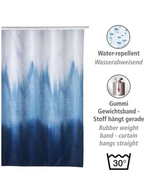 Rideau de douche en polyester recyclé en dégradé BALTIK - Kiabi Rideau de douche en polyester recyclé en dégradé BALTIK - Kiabi