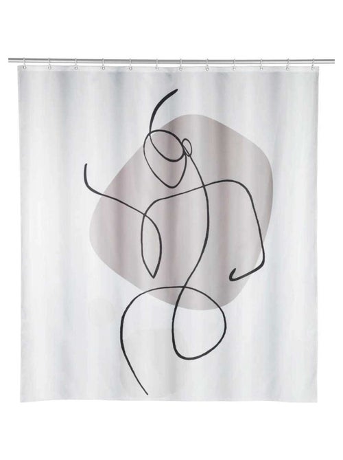 Rideau de douche en polyester recyclé motif SILHOUETTE - Kiabi Rideau de douche en polyester recyclé motif SILHOUETTE - Kiabi