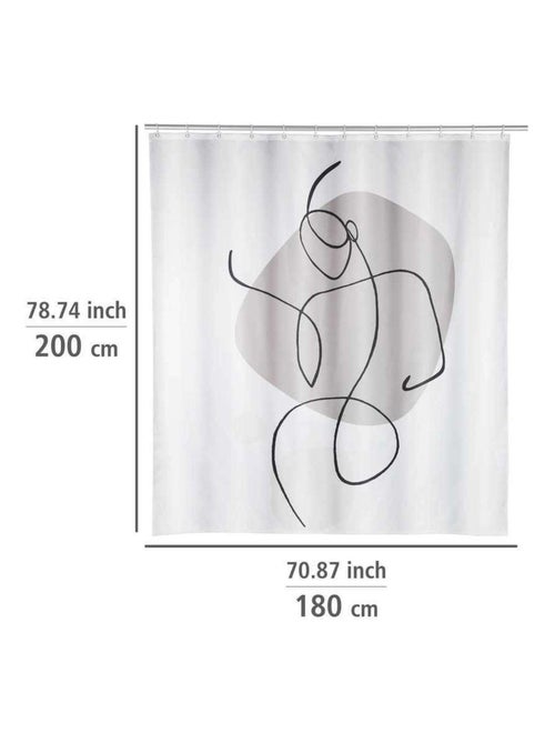 Rideau de douche en polyester recyclé motif SILHOUETTE - Kiabi Rideau de douche en polyester recyclé motif SILHOUETTE - Kiabi