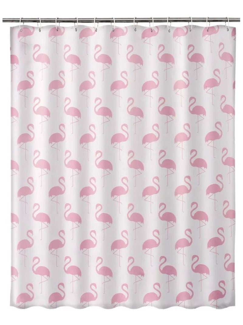 Rideau de douche flamants roses Blanc Rose - Kiabi