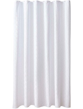 Rideau de douche gaufré en microfibre avec crochets