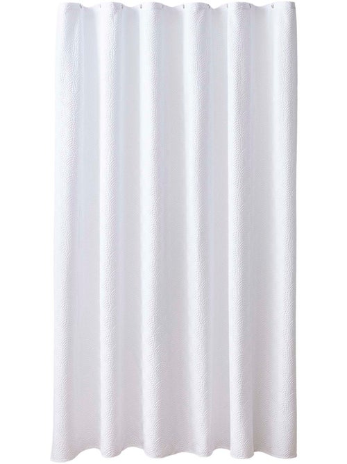 Rideau de douche gaufré en microfibre avec crochets - Kiabi Rideau de douche gaufré en microfibre avec crochets - Kiabi