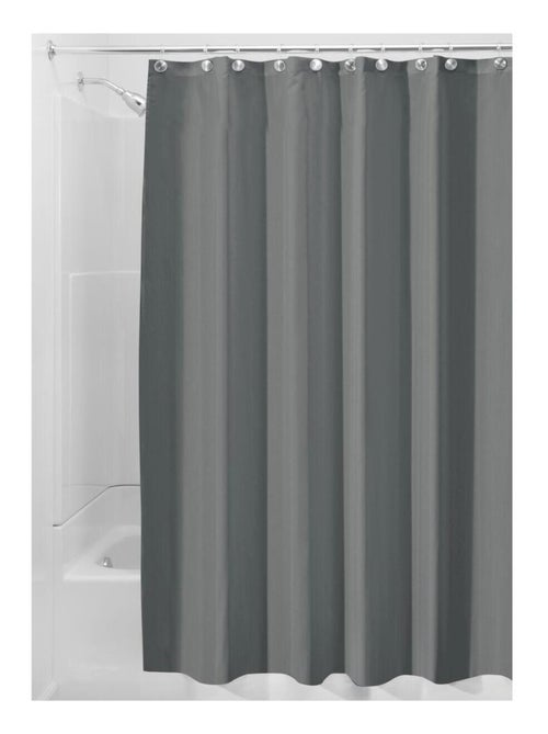 Rideau De Douche Gris En Polyester - 180 X 200 Cm - Kiabi