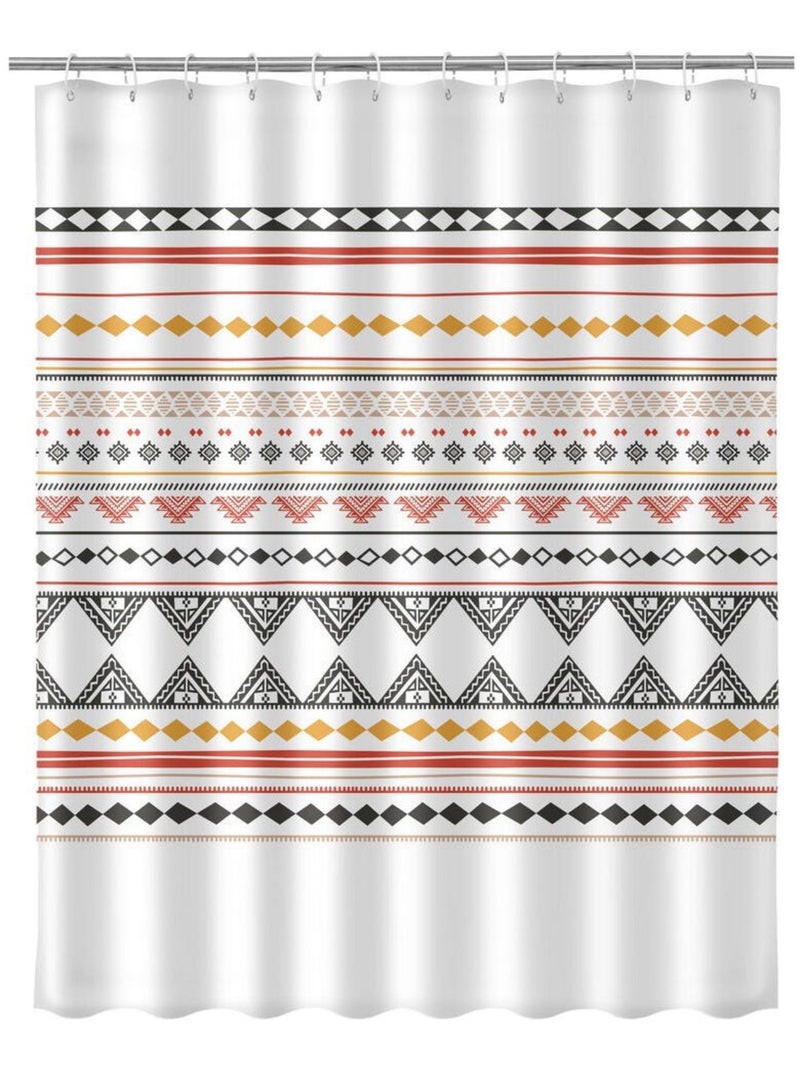 Rideau de douche incas Blanc - Kiabi