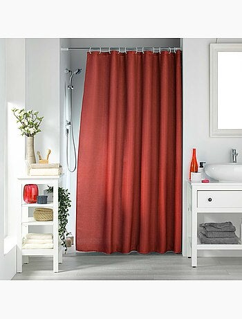 Rideau de douche jacquard uni quartz avec crochets