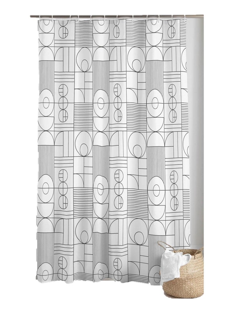 Rideau de douche Metrix Blanc - Kiabi