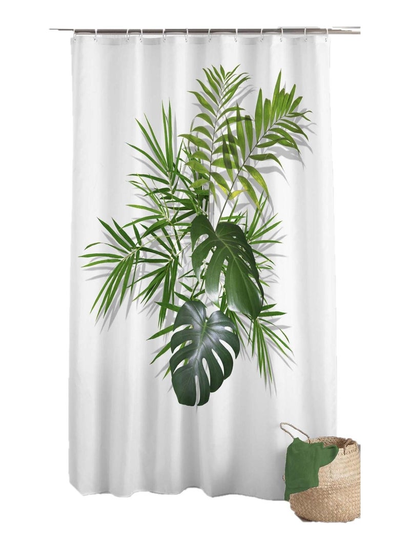 Rideau de douche Modele Amazonia Blanc - Kiabi