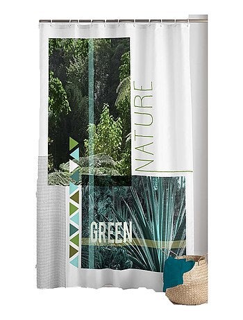 Rideau de douche Modele Green Nature - Kiabi