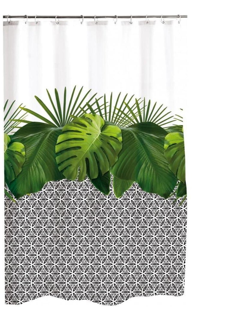 Rideau de douche Modele Jungle Vert - Kiabi