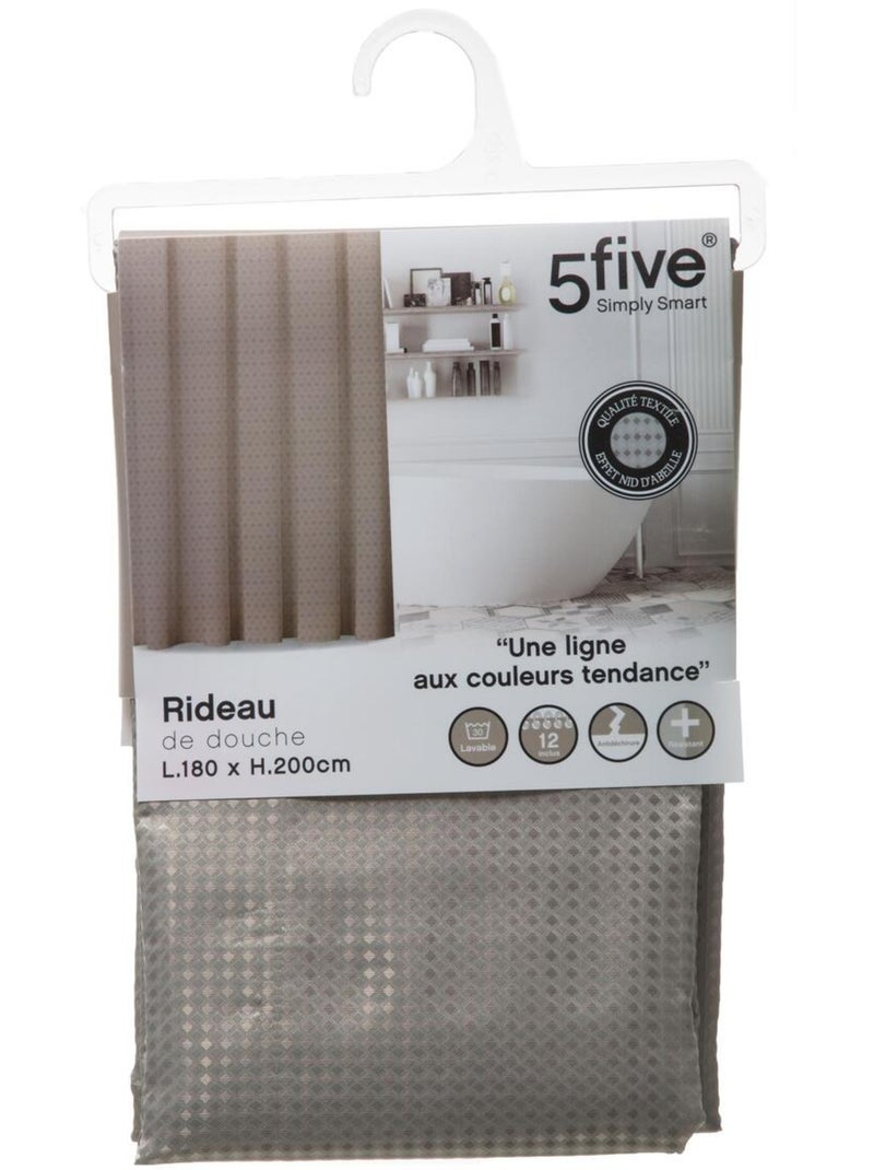 Rideau de douche MODERN COLOR Taupe - Kiabi