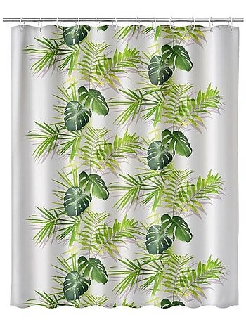 Rideau de douche monstera