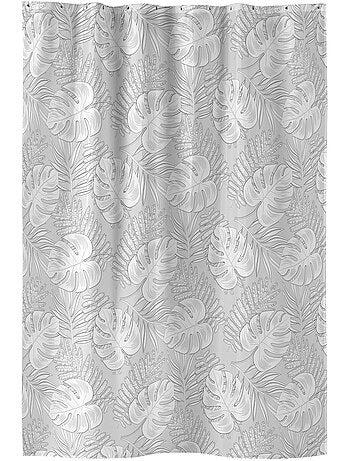 Rideau de douche motif feuillage
