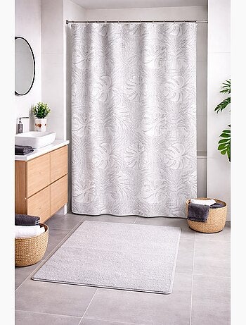 Rideau de douche motif feuillage