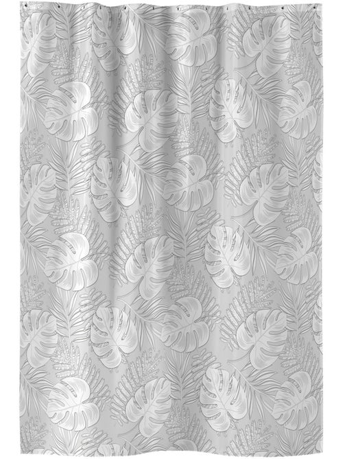 Rideau de douche motif feuillage - Kiabi
