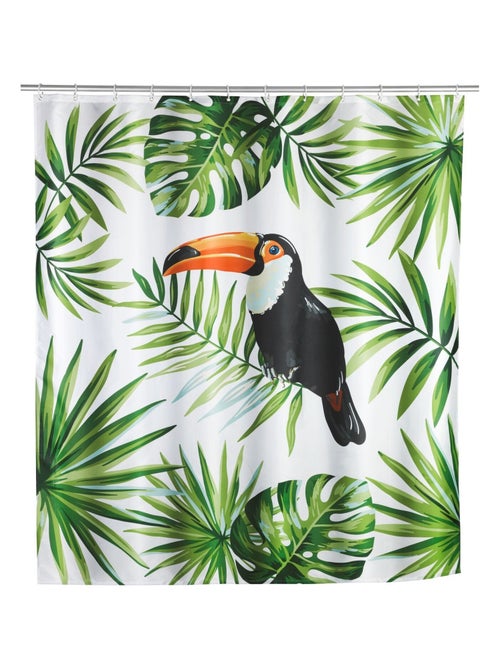 Rideau de douche motif tropical TOUCAN - Kiabi Rideau de douche motif tropical TOUCAN - Kiabi