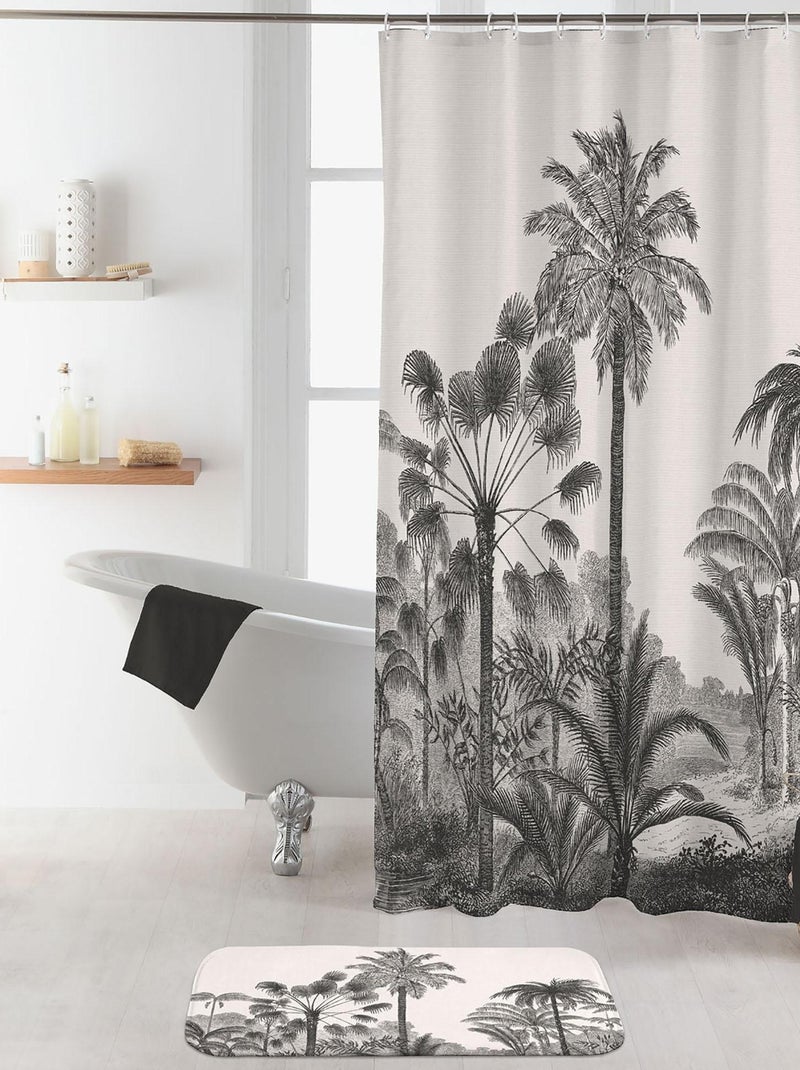 Rideau de douche Palmiers Cocoty Gris - Kiabi