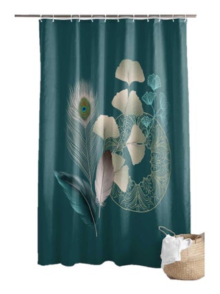 Rideau de douche Paon Ginko-blue