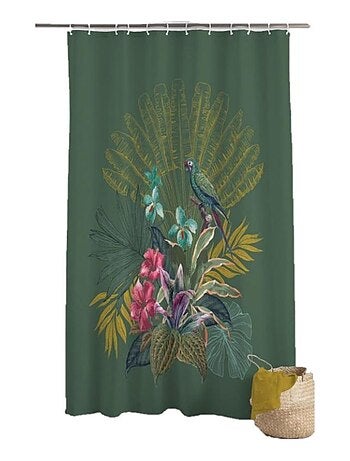 Rideau de douche Perroquet Equatorial - Kiabi