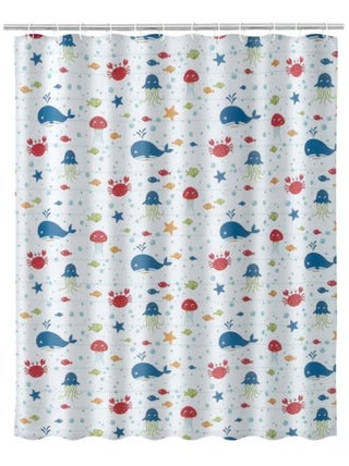 Rideau de douche petits poissons