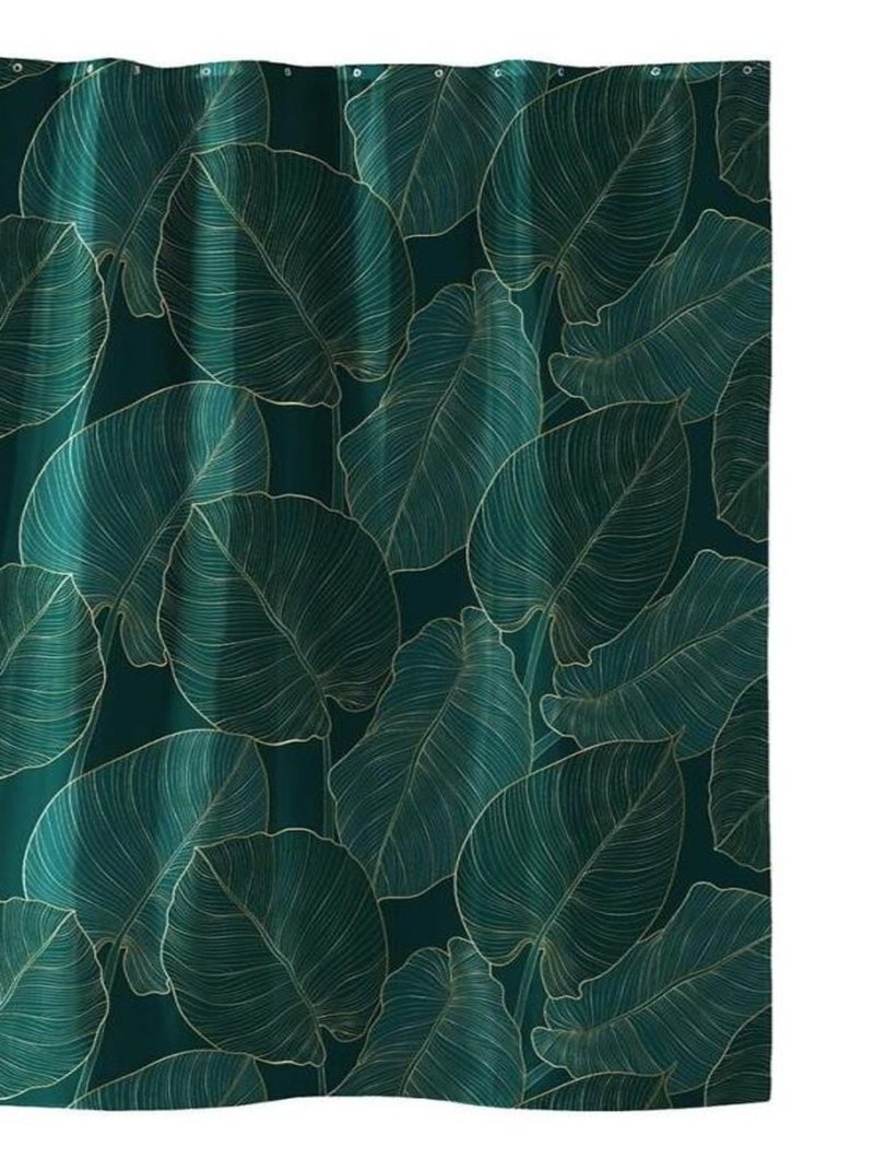 Rideau de douche polyester 180x200 Jade Vert - Kiabi