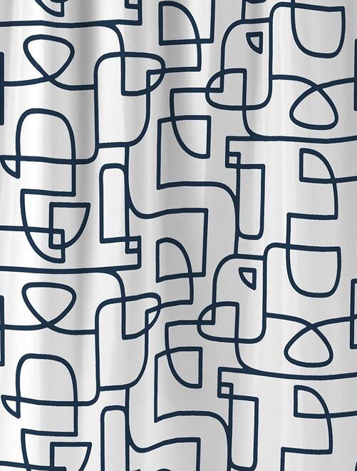 Rideau de douche polyester 180x200 Labyrinthe - Kiabi