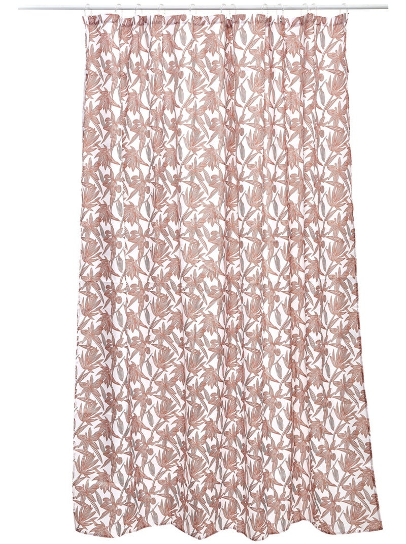 Rideau de douche rectangulaire bloom Rose - Kiabi
